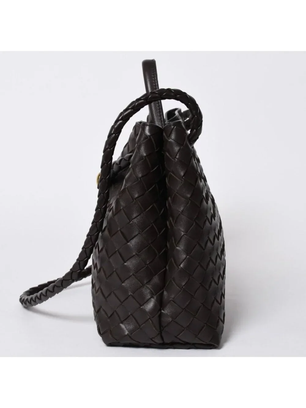 Bottega Veneta Andiamo Shoulder Bag Intrecciato